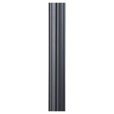 7 ft. Black Fluted Outdoor Lamp Post