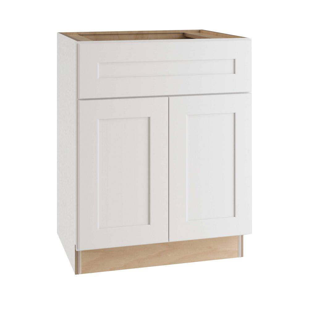 Home Decorators Collection Newport Assembled 30x34 5x24 In Plywood Shaker Base Kitchen Cabinet Soft Close Doors Drawers In Painted Pacific White B30 Npw The Home Depot