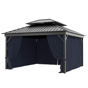 Kimunuk 12 ft. x 12 ft. Universal Outdoor Privacy Curtains, Gazebo