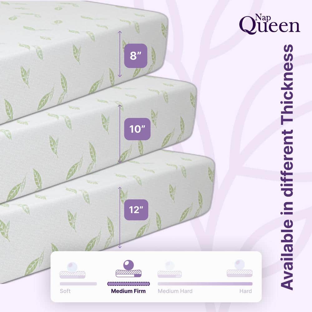 NapQueen 10" King Green Tea Memory Foam Mattress
