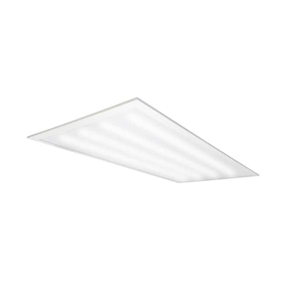 Commercial Electric 2 ft. x 4 ft. 128-Watt Equivalent Integrated LED High Output Prismatic Lens White Troffer, 3500K/4000K/5000K