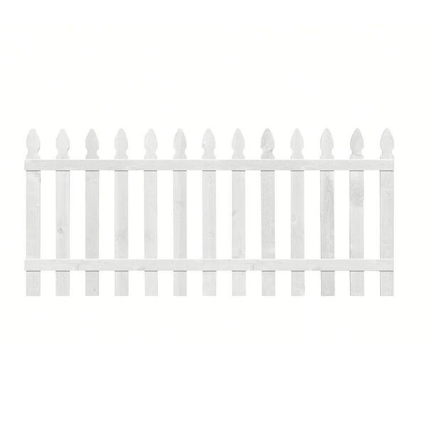 Unbranded 3.5 ft. H x 8 ft. W Primed Gothic Fence Panel
