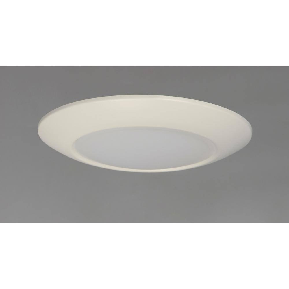 White Aluminum LED Flush Mount Bowl Light