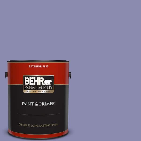 BEHR PREMIUM PLUS 1 gal. #M550-5 Violet Aura Flat Exterior Paint & Primer