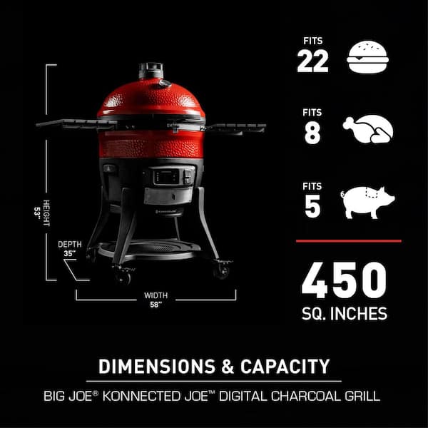 with★coco Kamado Joe Konnected Big Joe 24 in. Digital Charcoal Grill