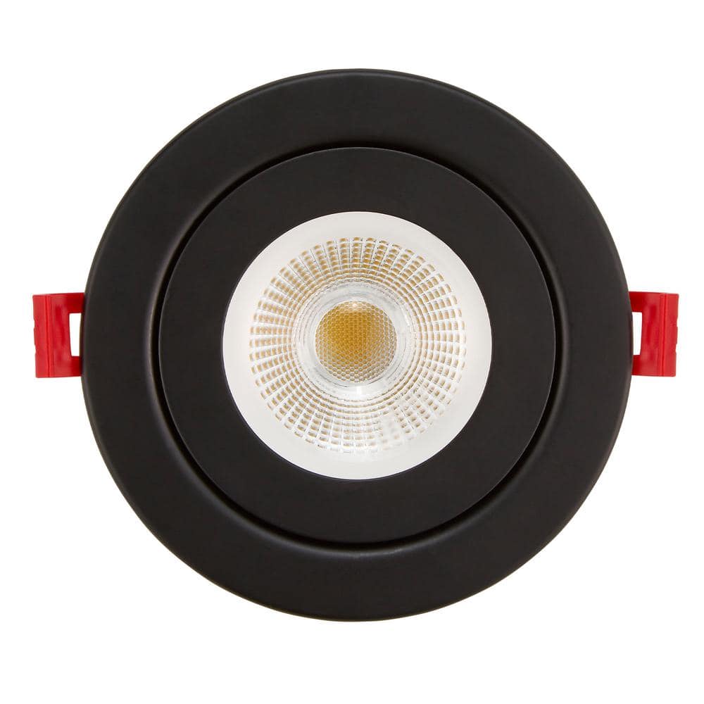 Black 4-Inch Aluminum Rotatable LED Recessed Downlight