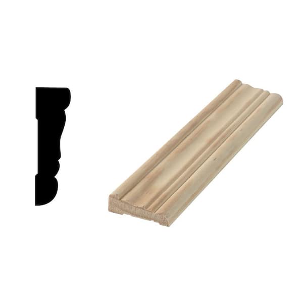 Woodgrain Millwork WG C100 11/16 in. x 2-1/4 in. Solid Pine Base Moulding