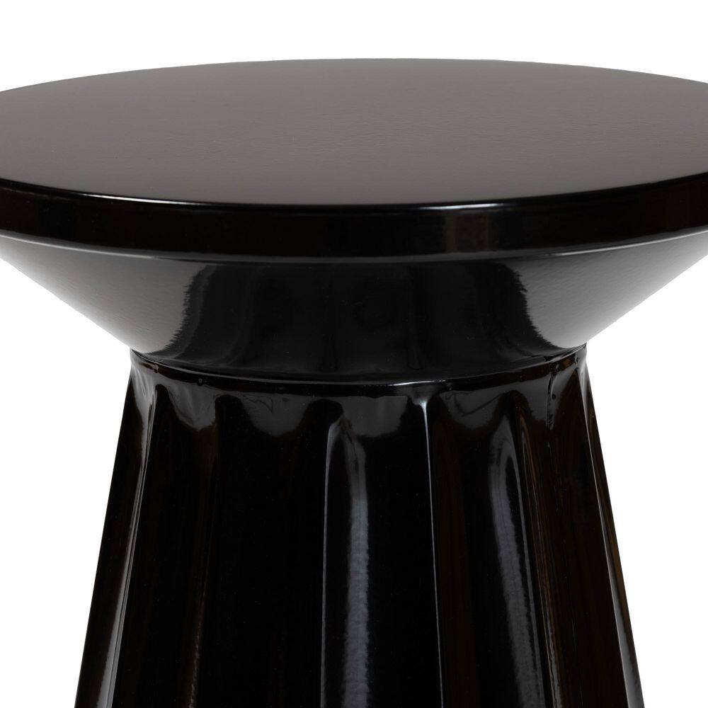 Ulmer 11.8 in. White Round Metal End Table - thumbnail 4