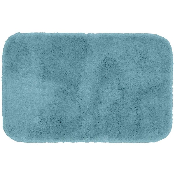 Garland Rug Finest Luxury Basin Blue 24 in. x 40 in. Washable Bathroom Accent Rug
