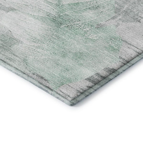 Mayfield Premium Machine Washable Abstract AMF2172 Teal 2 ft. x 3 ft. Accent Rug