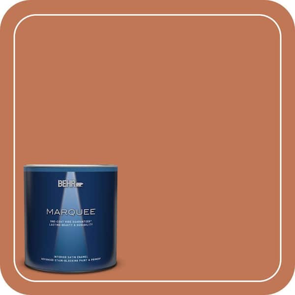 BEHR MARQUEE 1 qt. #PPU3-01 Moroccan Sky Satin Enamel Interior Paint & Primer