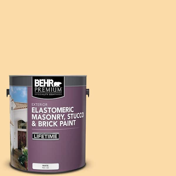 1 gal. #M290-3 Corn Stalk Elastomeric Masonry, Stucco and Brick Exterior Paint