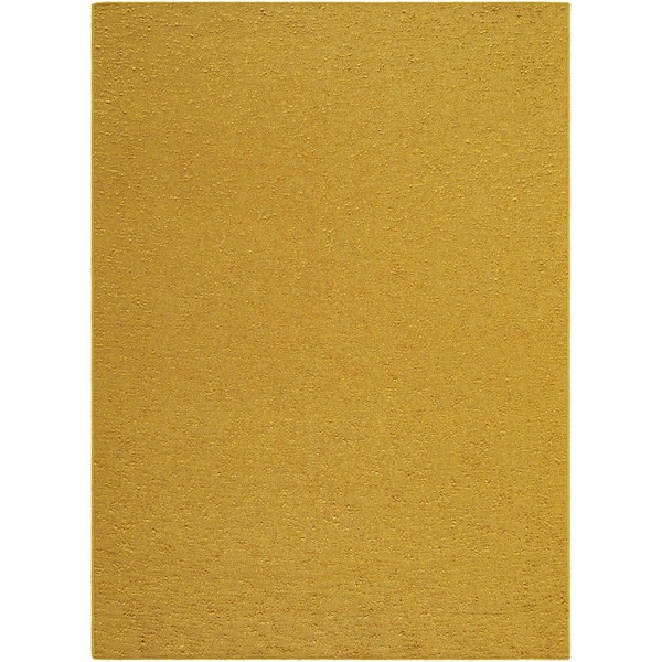 Lush Yellow Cottage 9 ft. x 12 ft. Indoor Area Rug