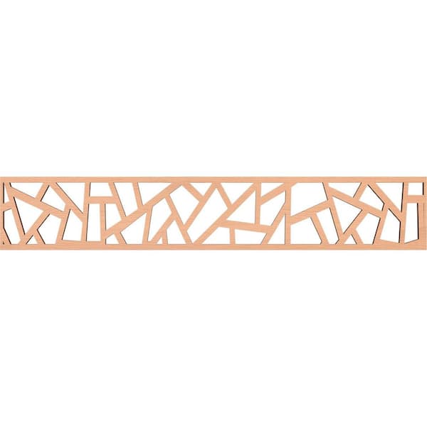 Ekena Millwork Harrisburg Fretwork 0.375 in. D x 46.625 in. W x 8 in. L Alder Wood Panel Moulding