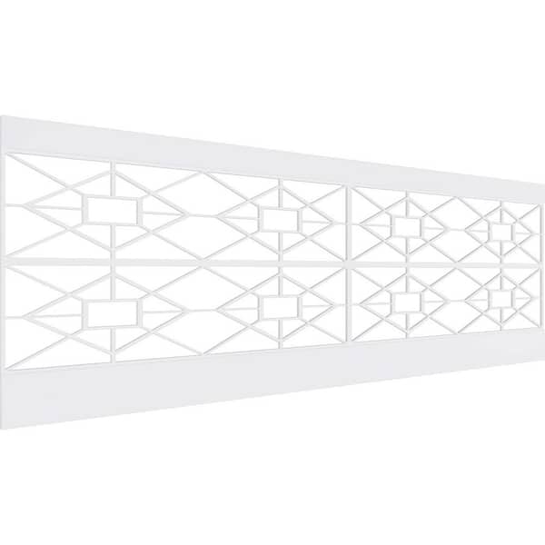 Ekena Millwork 32 in. H x 94-1/2 in. W 21.04 sq. ft. Jamestown PVC Wainscot Paneling Kit