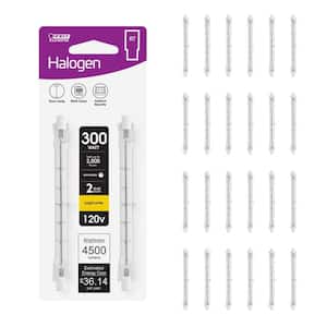 300-Watt Bright White T3 R7 Base Dimmable Halogen Light Bulb (24-Pack)