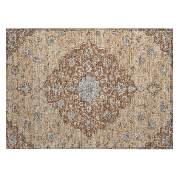 Chantille Machine Washable Indoor/Outdoor Abstract ACN3081 Copper 3 ft. x 4 ft. Area Rug