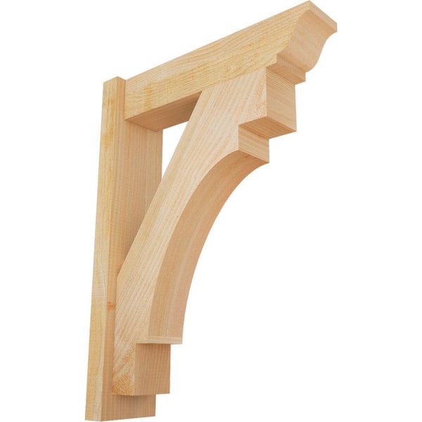 Ekena Millwork 6 in. x 30 in. x 22 in. Douglas Fir Merced Traditional Rough Sawn Outlooker