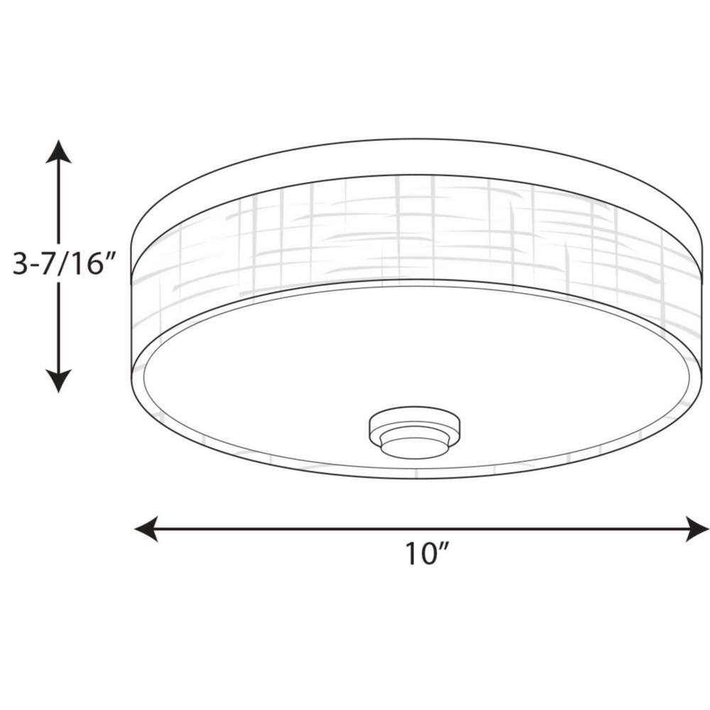 Brushed Nickel 10" LED Drum Flush Mount Light