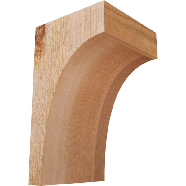 Ekena Millwork 6 in. x 6 in. x 10 in. Western Red Cedar Huntington Rough Sawn Corbel