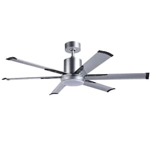 52 in. LED Silver Ceiling Fan with Light Kit and Remote Control