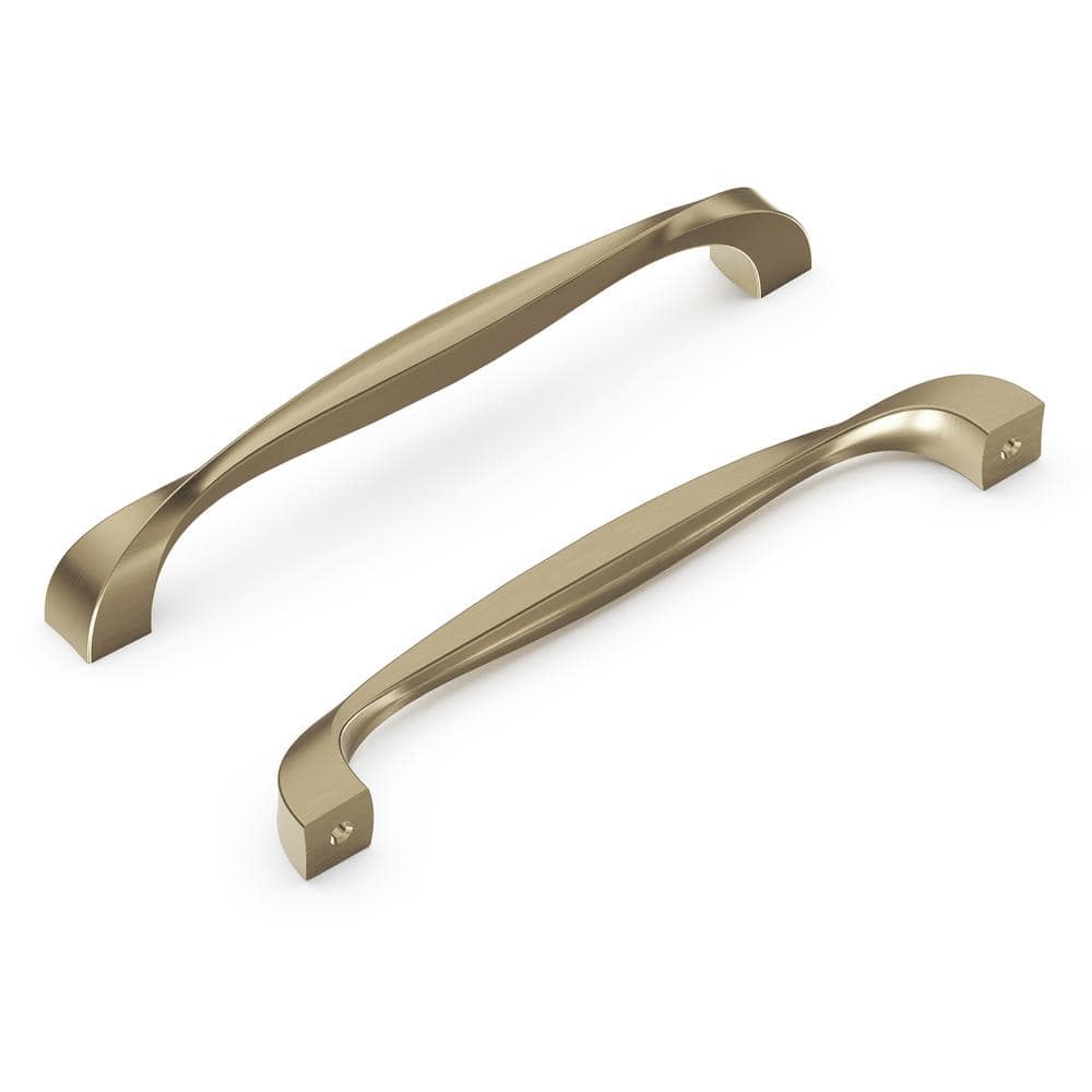 Twist Collection 6-5/16 in. (160 mm) Center to Center Satin Brown Elusive Golden Nickel Bar Cabinet Pull (5-Pack) price history on PriceWatchPro