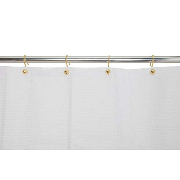 Utopia Alley Ball Shower Curtain Hooks, Brushed Gold Shower Curtain Rod And Hooks
