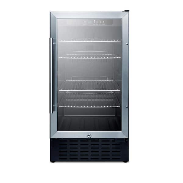 Summit Appliance 18 in. 2.7 cu. ft. Mini Refrigerator with Glass Door in Black