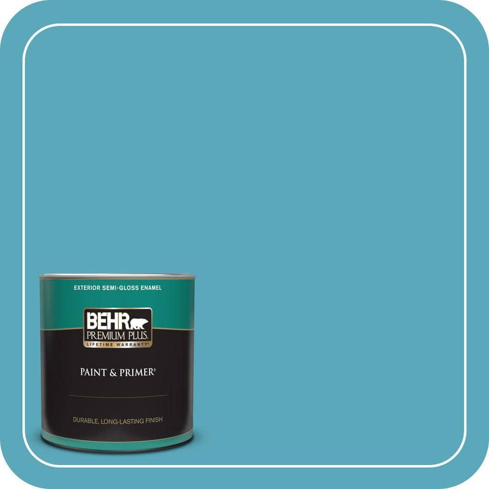 1 qt. #T15-11 Sonic Blue Semi-Gloss Enamel Exterior Paint & Primer price history on PriceWatchPro