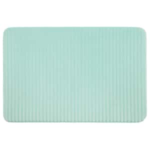 Roswell 17 in. x 24 in. Classic Mint Polyester Machine Washable Bath Mat