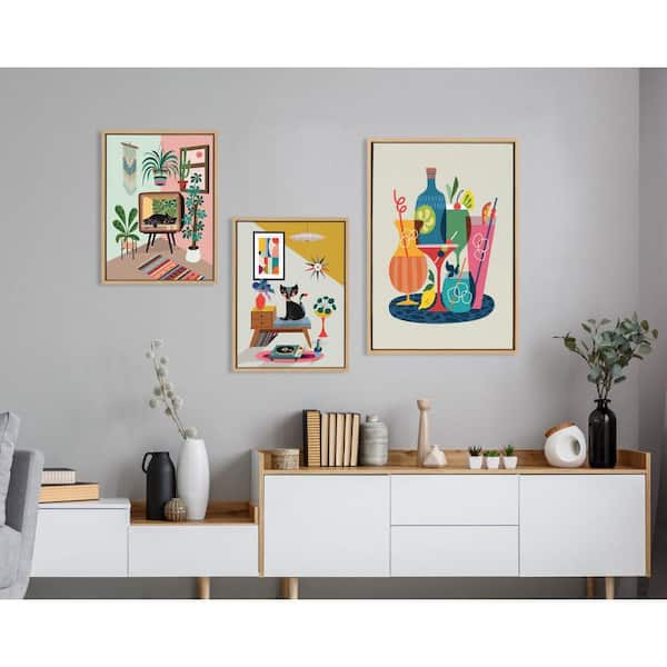 Kate and Laurel Mid Century Modern Cocktails by Rachel Lee Framed
