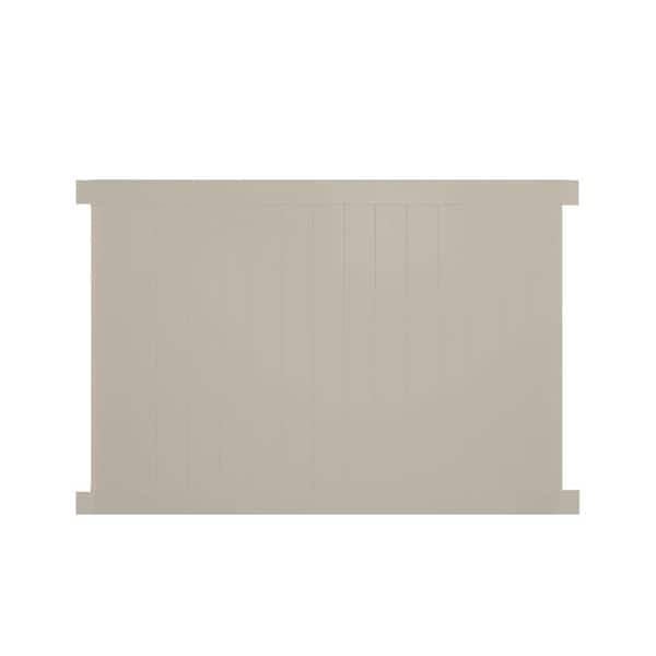 Weatherables Savannah 5 ft. H x 8 ft. W Khaki Vinyl Privacy Fence Panel Kit