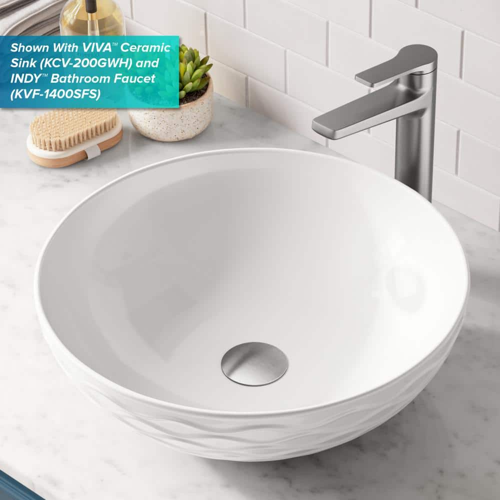 Spot-Free Stainless Steel Pop-Up Bathroom Sink Drain Assembly
