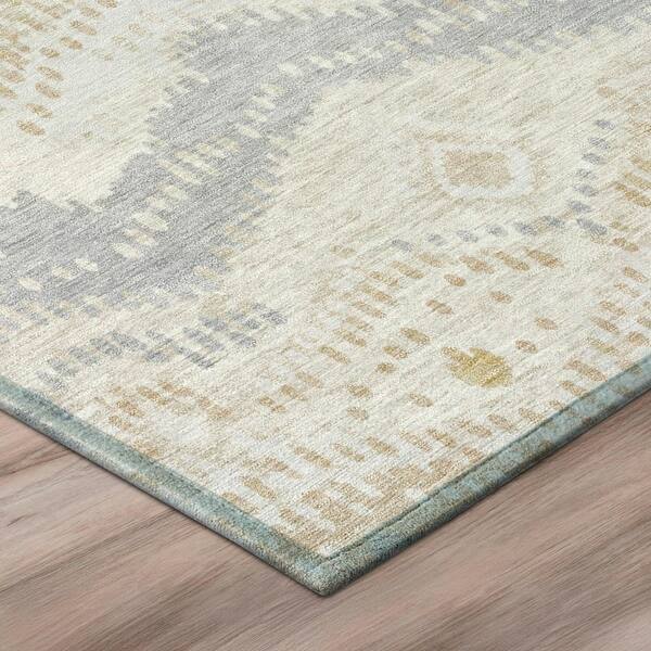 Chantille Machine Washable Indoor/Outdoor Abstract ACN3074 Ivory 8 ft. x 10 ft. Area Rug
