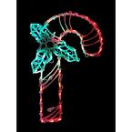 18 in. LED Lighted Candy Cane Christmas Window Silhouette Decoration