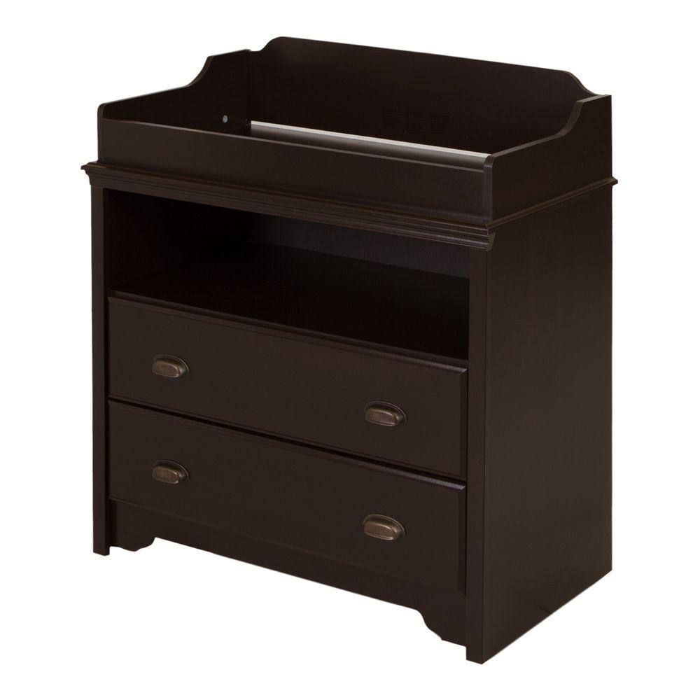 Espresso Laminated Particleboard Nursery Changing Table Dresser