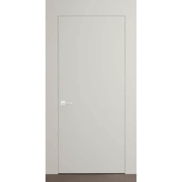 Belldinni Invisible Reverse Frameless 18in. x 80in. Right Hand Primed White Wood Single Prehung Interior Door w/ Concealed Hinges