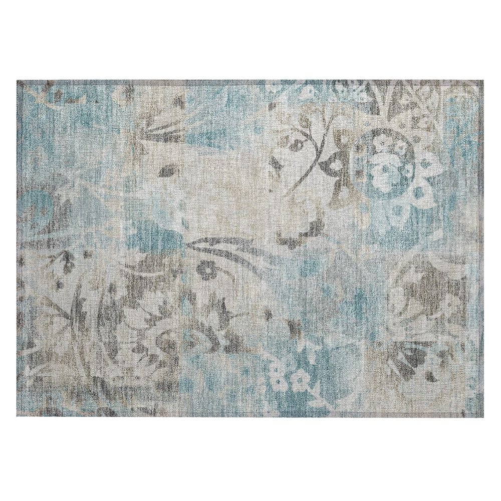 Chantille Machine Washable Indoor/Outdoor Abstract ACN2915 Teal 3 ft. x 4 ft. Area Rug price history on PriceWatchPro