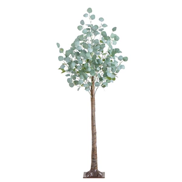 Nearly Natural 5 ft. Lighted Artificial Eucalyptus Tree with 300 Warm White LED Lights