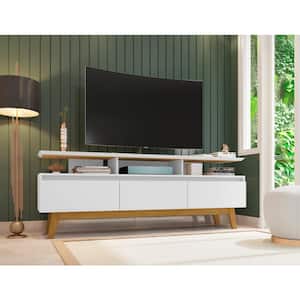Yonkers 70.86 in. White TV Stand Fits TV's up to 65 in. with Cable Management