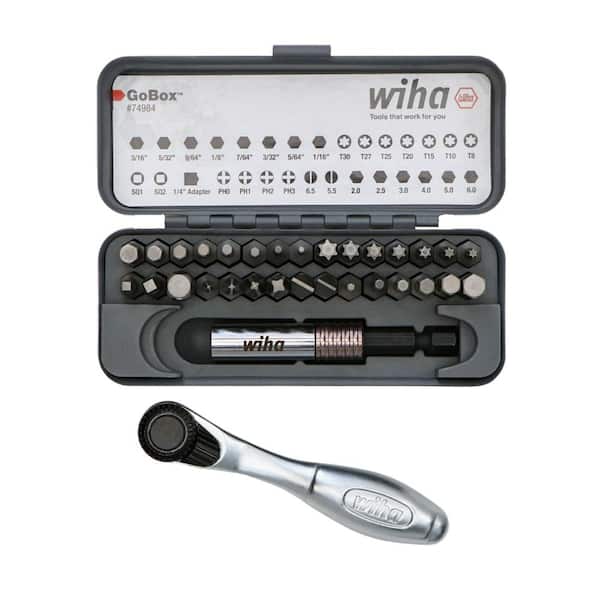 Wiha GoBox Standard Bit Screwdriver with Mini Ratchet (32-Piece