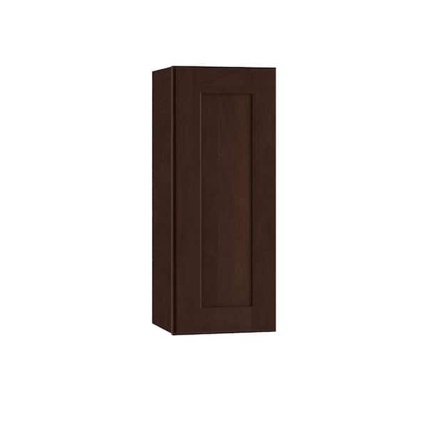 Home Decorators Collection Franklin Stained Manganite Plywood Shaker Assembled Wall Kitchen Cabinet Soft Close Left 18 in W x 12 in D x 30 in H