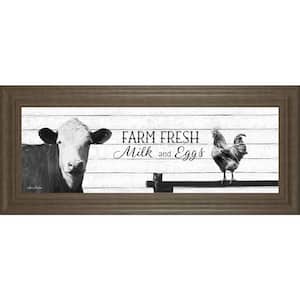 "Farm Fresh Milk And Eggs" By Lori Deiter Framed Print Animal Wall Art 42 in. x 18 in.