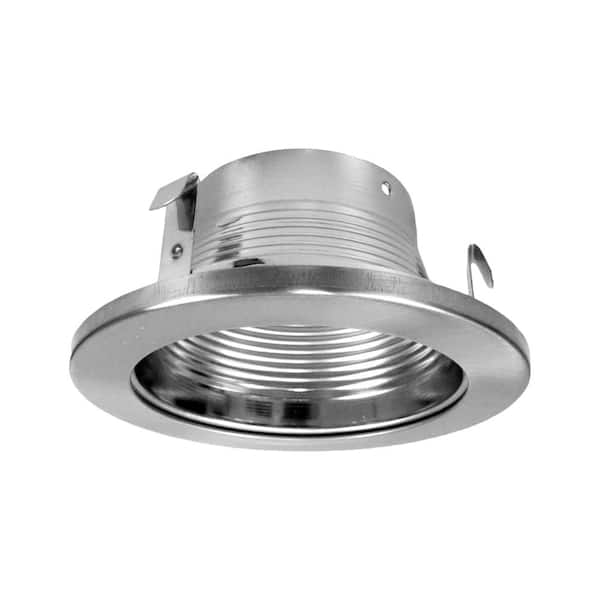 NICOR 4 in. Nickel Recessed Baffle Trim 19501NK - The Home Depot