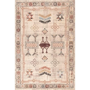 Edith Transitional Tribal Beige 5 ft. x 8 ft. Area Rug
