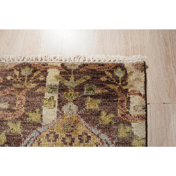 Brown 5 ft. x 8 ft. Hand Knotted Wool Contemporary Modern Knot Rug Area Rug