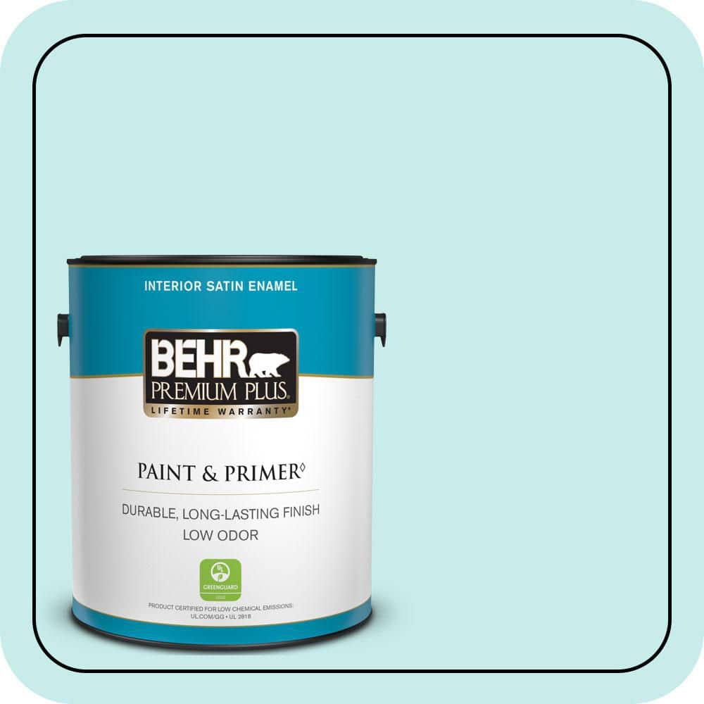 1 gal. #P460-1 Morning Sky Satin Enamel Low Odor Interior Paint & Primer price history on PriceWatchPro