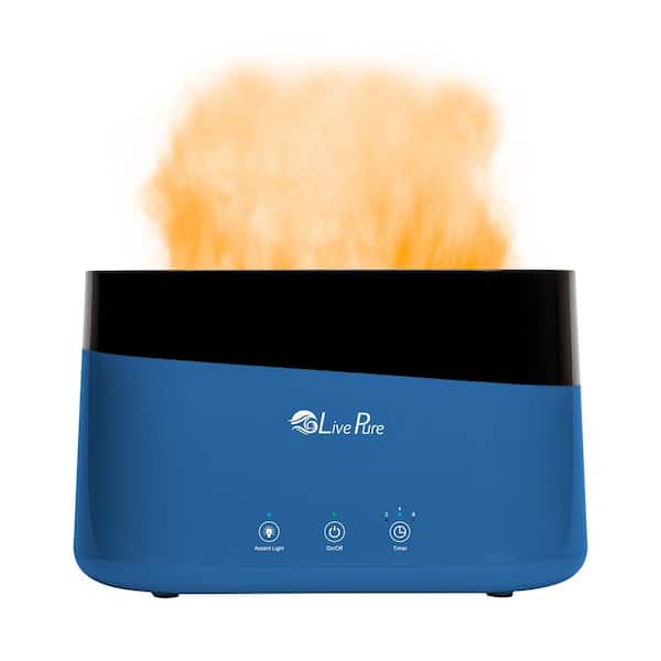 FILTER-MONSTER LivePure AquaFlame Ultrasonic Humidifier-Denim Blue