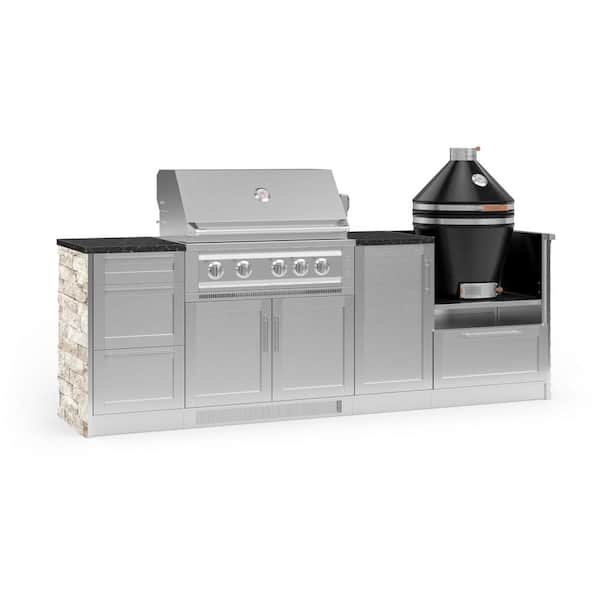 NewAge Products Signature Series 103.16 in. x 25.5 in. x 57.5 in. 8-Piece Outdoor Kitchen Cabinet Set with Liquid Propane 36 in. Grill