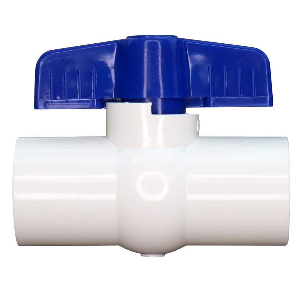 Everbilt 12 In X 2 14 In Pvc Sch 40 Slip X Slip Ball Valve Pvcbv12